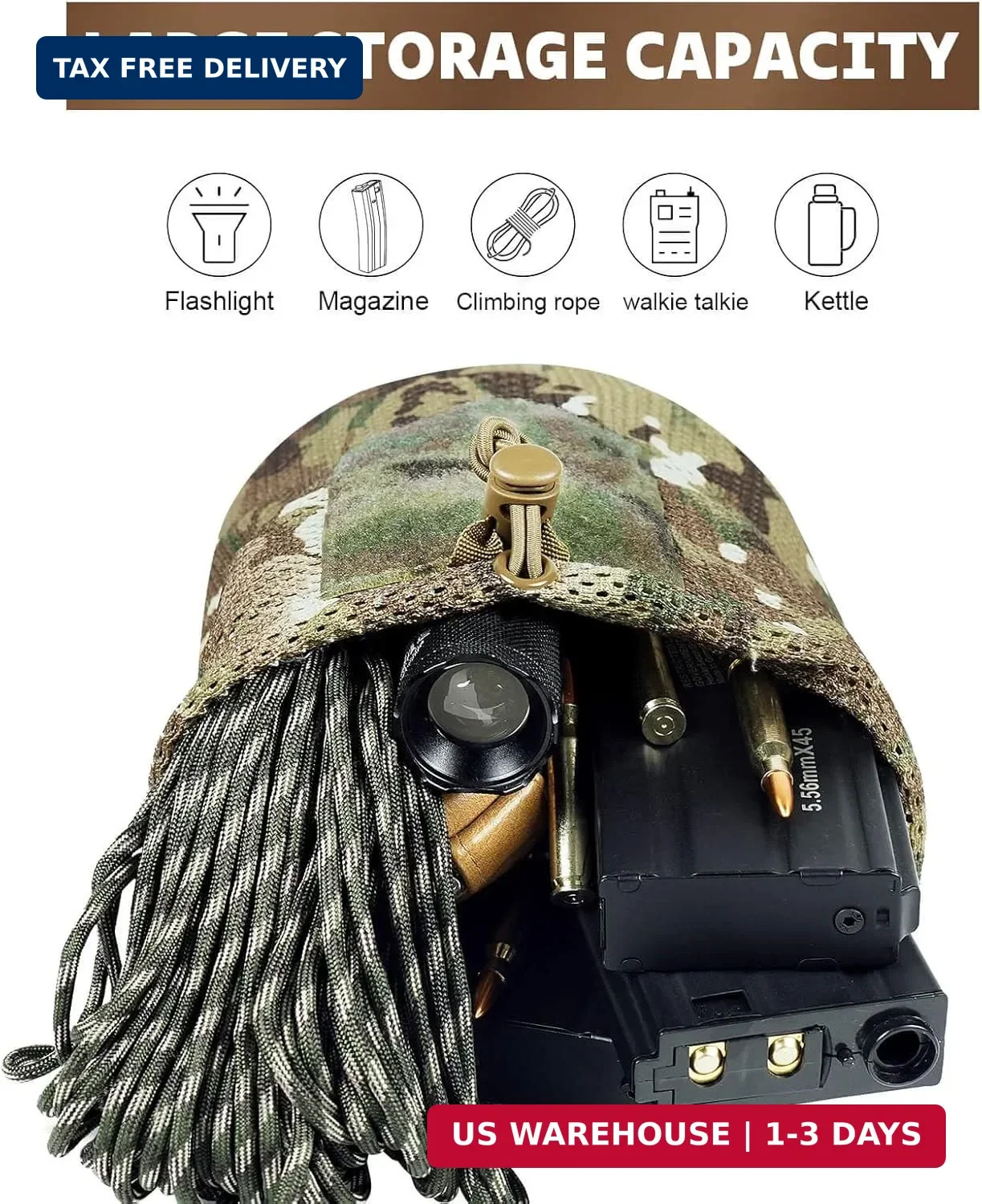 Dump Pouch Tactical Molle Mesh Pouches,Lightweight Range Compact Micro Drawstrin