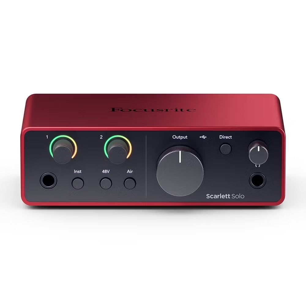 Focusrite Scarlett Solo 4th Gen USB Audio Interface - Red