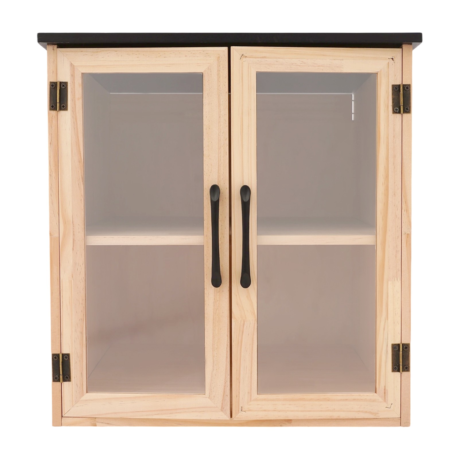Wooden Deck Box Library Box 2 Tier Slanted Roof Book Storage Acrylic Doors