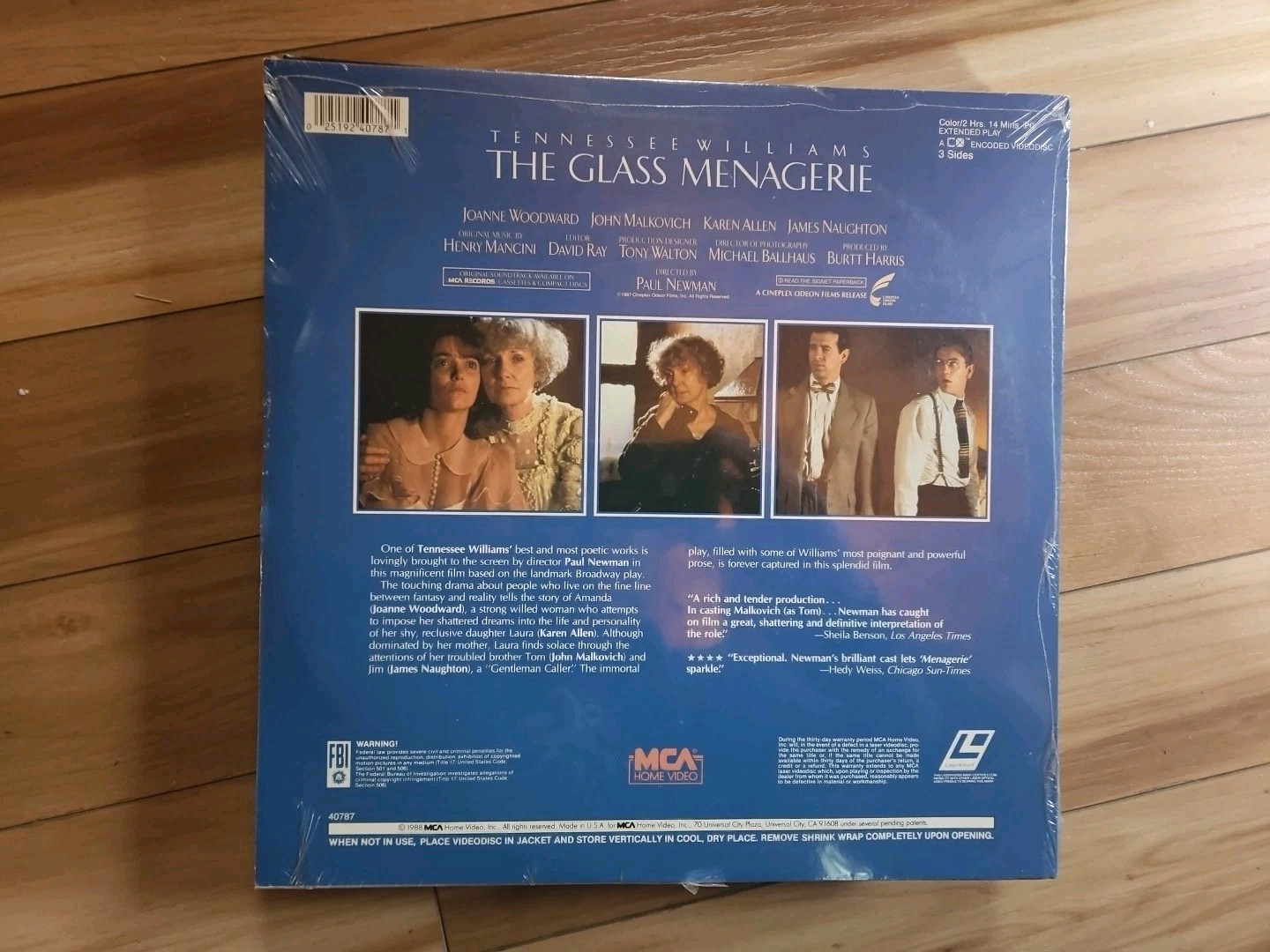 TENNESSEE WILLIAMS / THE GLASS MENAGERIE *BRAND NEW SEALED LASERDISC