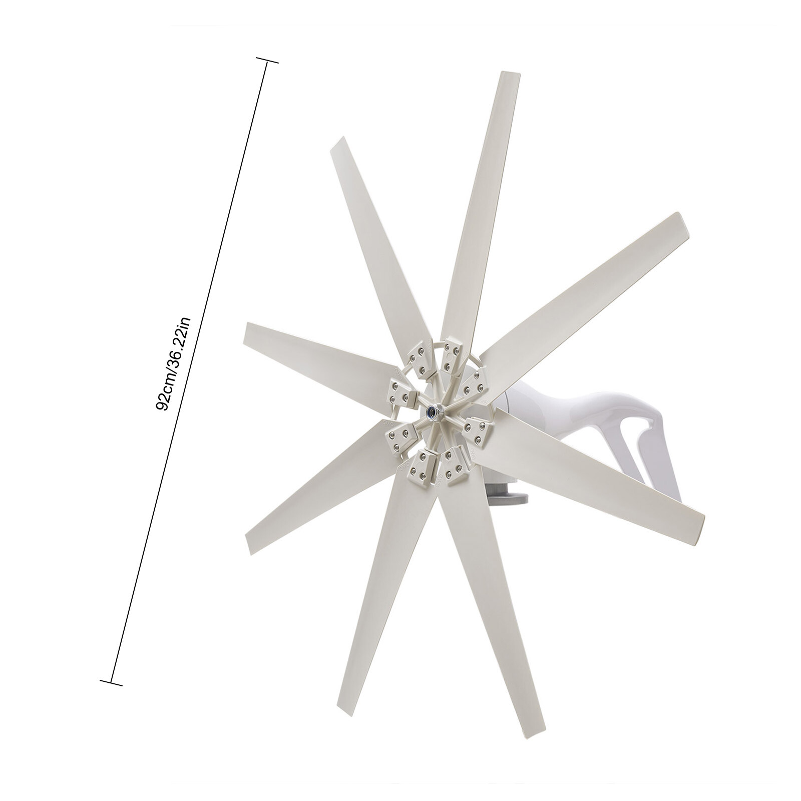 600W 8 Blades Wind Turbine Generator Kit with Charge Controller Windmill Power