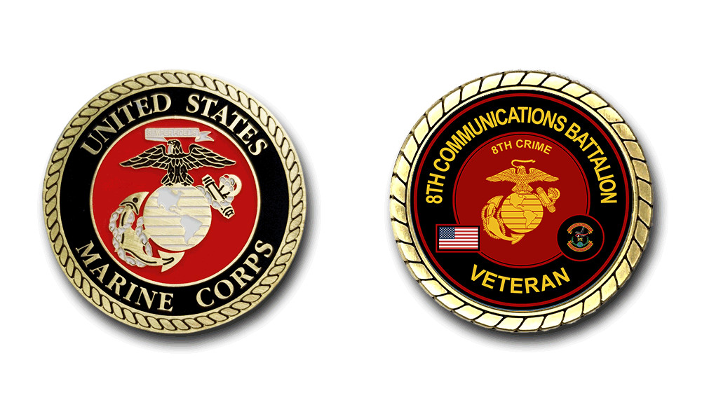 8th Communications Battalion Veteran Challenge Coin Officially Licensed