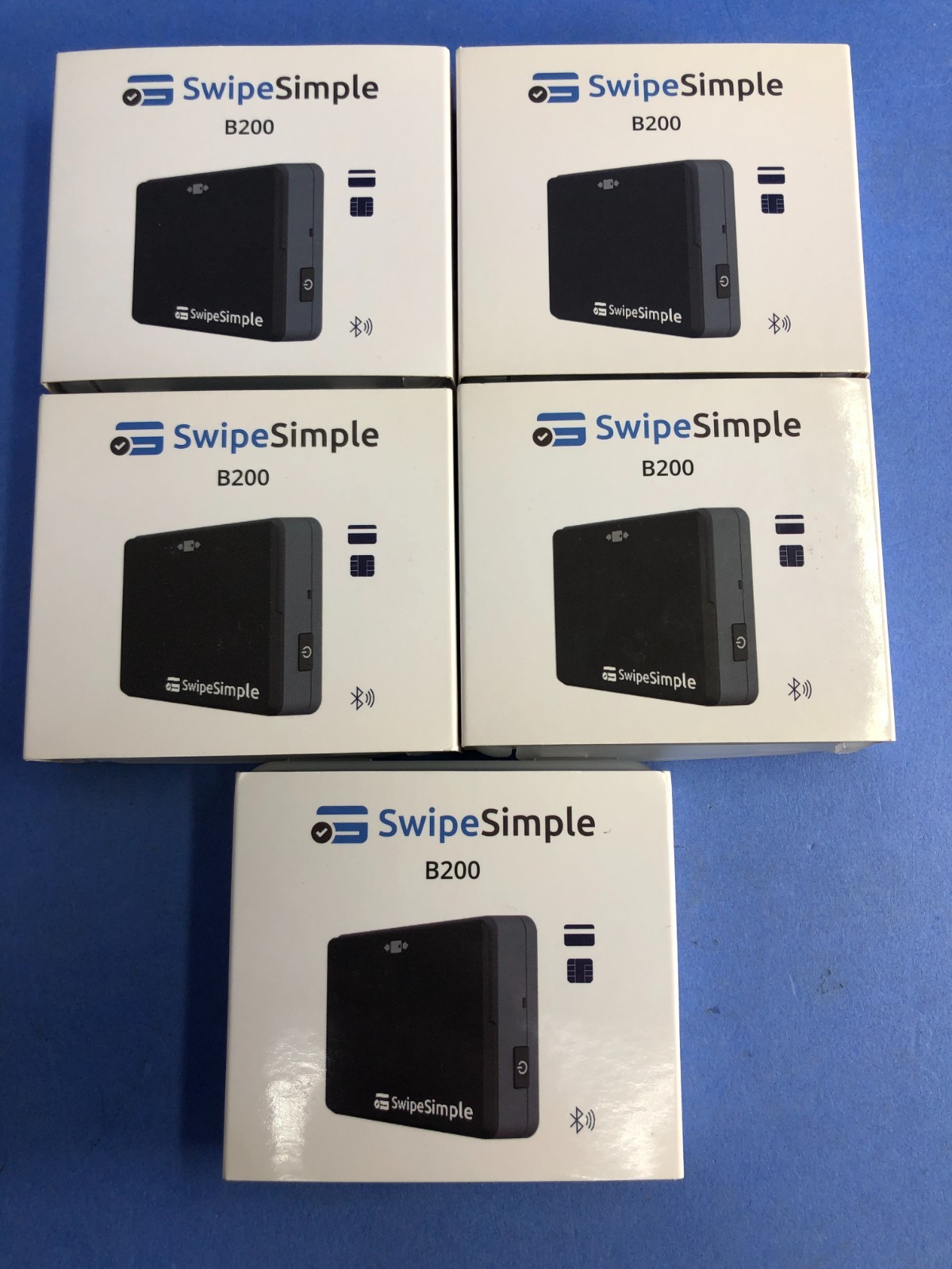 *LOT OF 5* SwipeSimple Swift B200 Bluetooth Credit Card Reader - Supports EMV