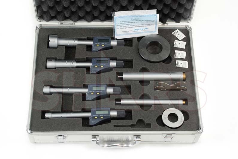 Shars 4" - 10" IP54 Electronic Three-Point Internal Micrometer Set R]