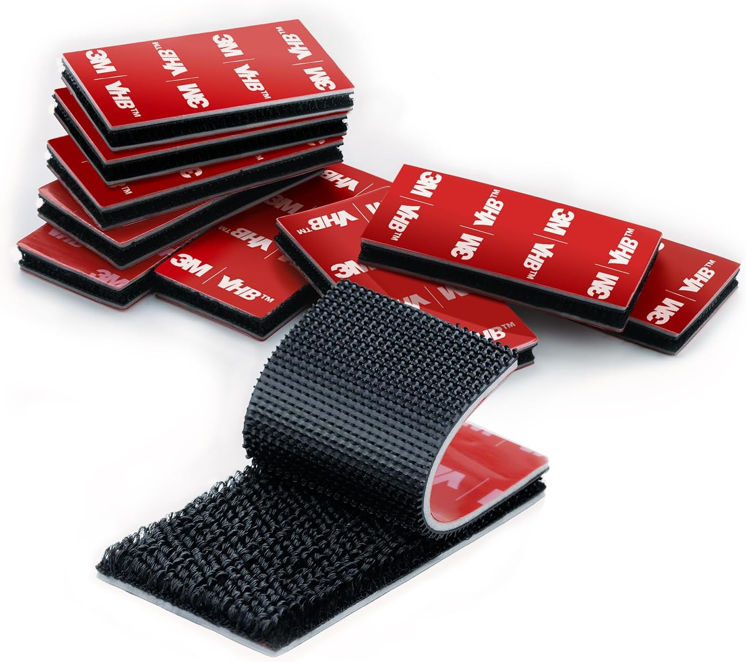 Heavy Duty Adhesive Hook and Loop Strips with 3M GPH-110GF 1" X 2" 9 Sets Sticky