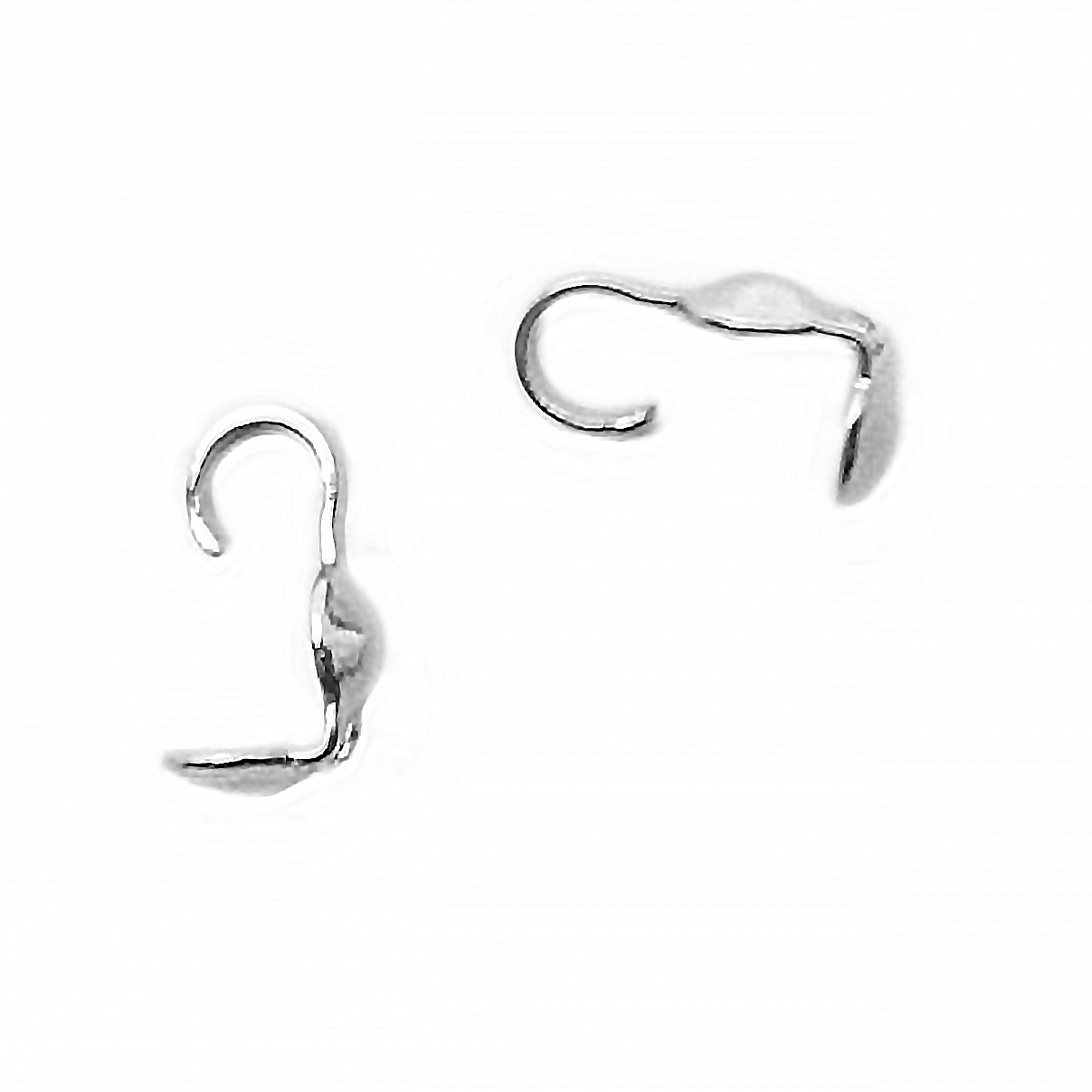 Clamshell Bead Knot Tip Silver Tone 100 Pieces