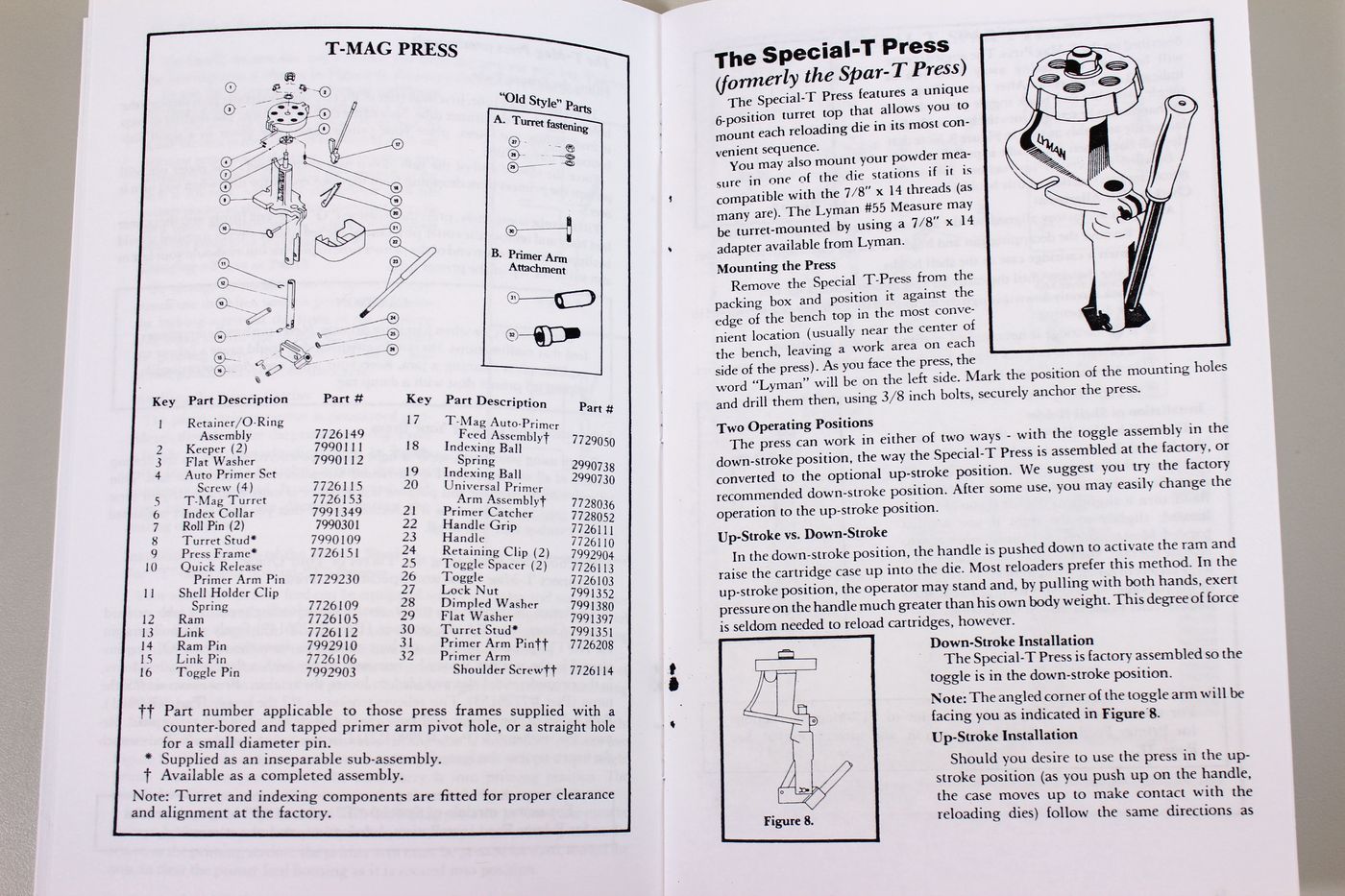 Lyman T-Mag Press Reloading Owners User Manual Instructions Operators