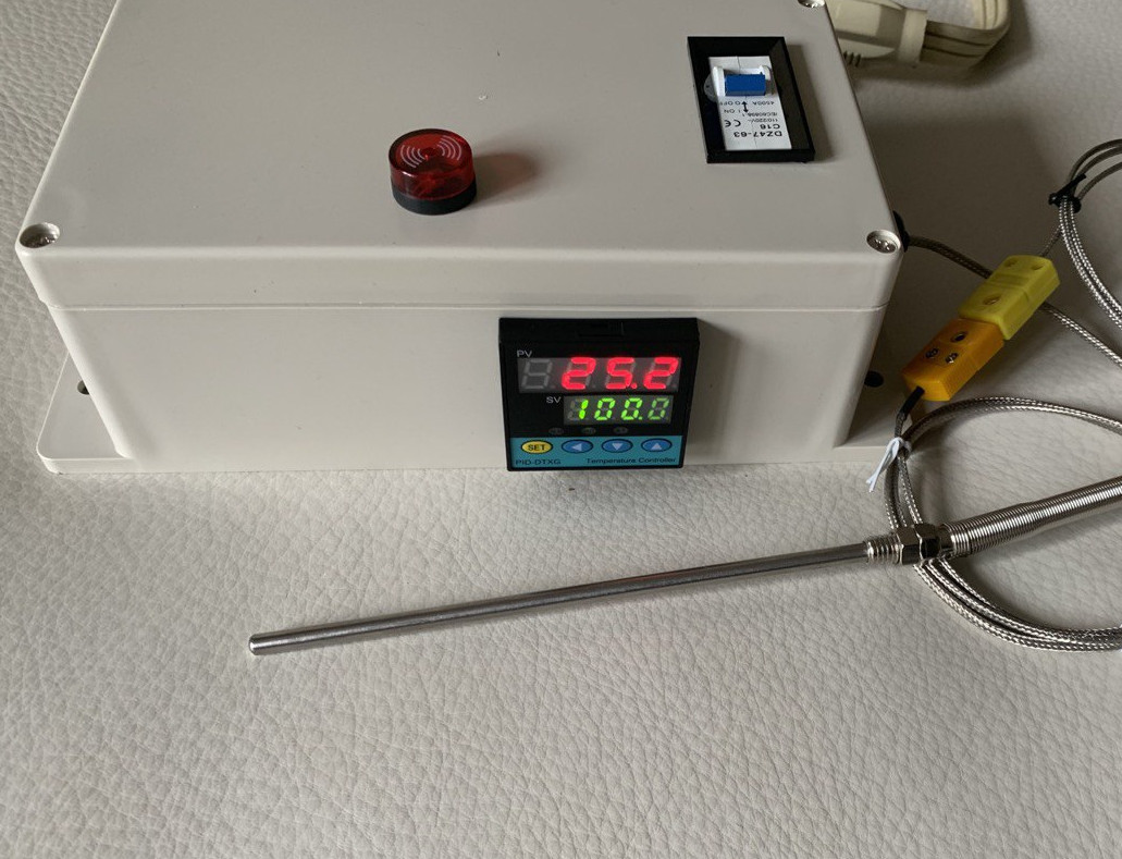Plug & Play PID Temperature Controller Box SSR Out put Control with 6" Tip Probe