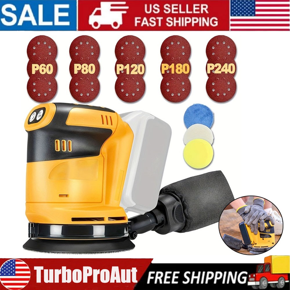 For DEWALT DCB205 20V MAX XR 5" Brushless Cordless Random Orbital Sander 3-speed