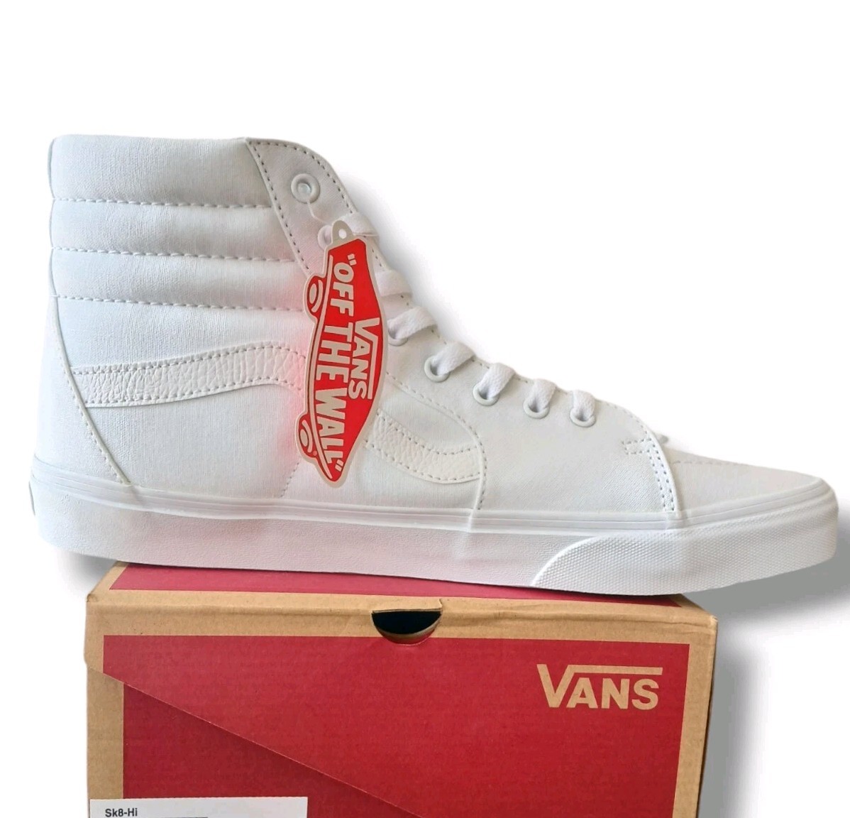 VANS Sk8- High True White Size 7.5 US MEN / 9.0 US Women