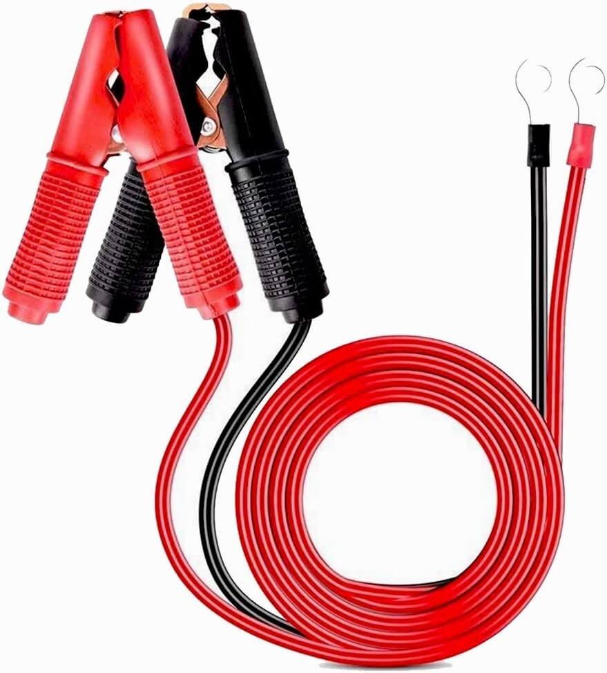 2 PCS Alligator Clips Booster Jumper Cable 30A-50A 13 AWG 3.3FT Automotive