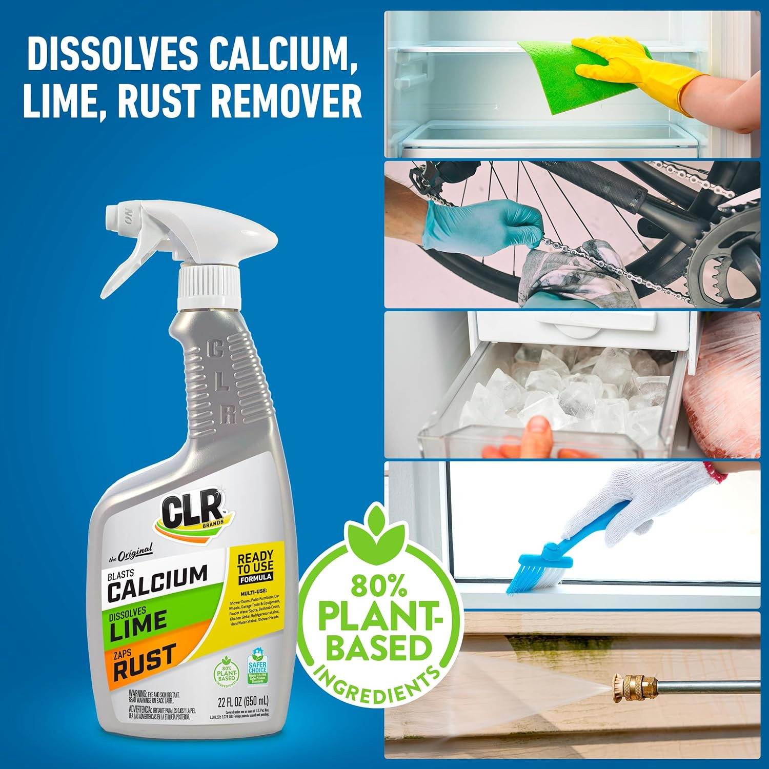 CLR Brands® Calcium, Lime & Rust Remover, Blasts Calcium, Dissolves Lime Deposit