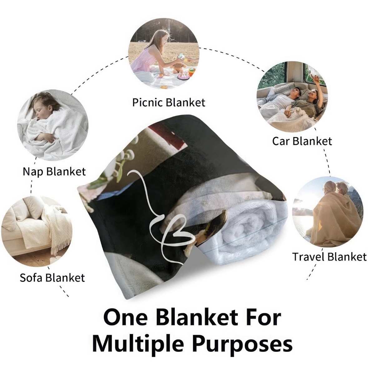 Graffiti Pattern Large Sublimation Front Print Flannel Throw Blanket 6263-1