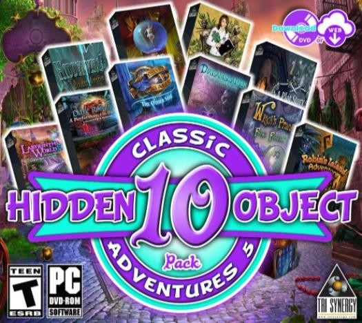 Hidden Object 10 Pack: Classic Adventure 5 PC MAC DVD find seek pictures games!