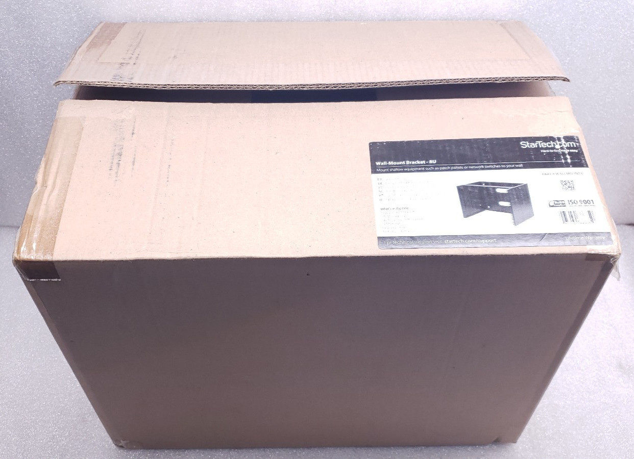 StarTech 8U Open Frame Wallmount Equipment Rack - 12in Deep - 177 lb - Black #99