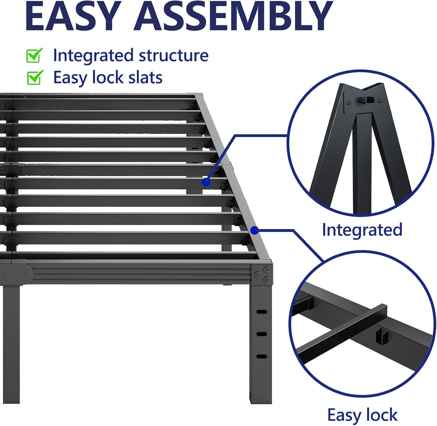 12 Inch High Metal Full Size Bed Frame Platform Bed Frame Full Size No Box