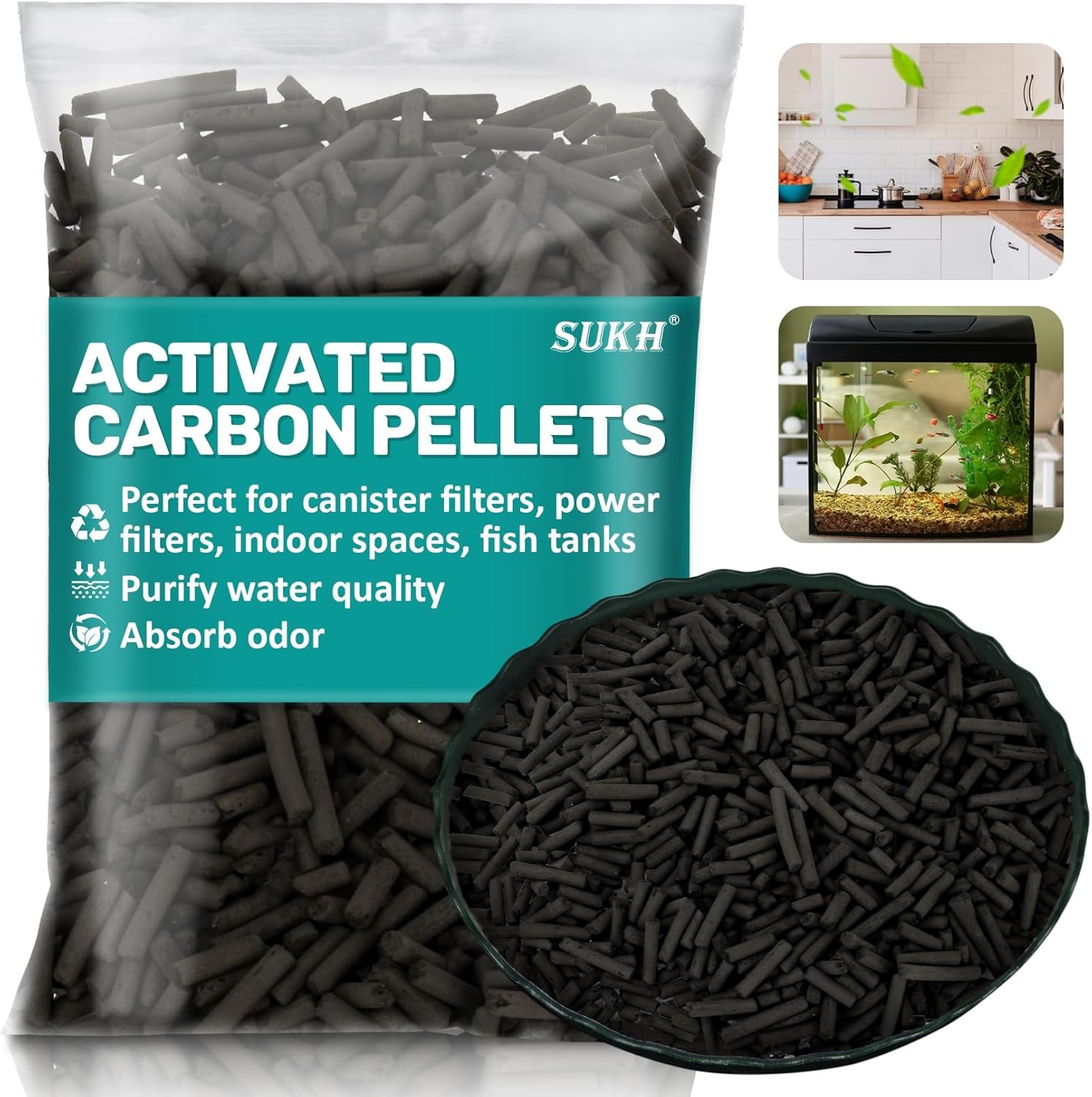 Sukh 310g Activated Carbon Pellets - Charcoal Filter