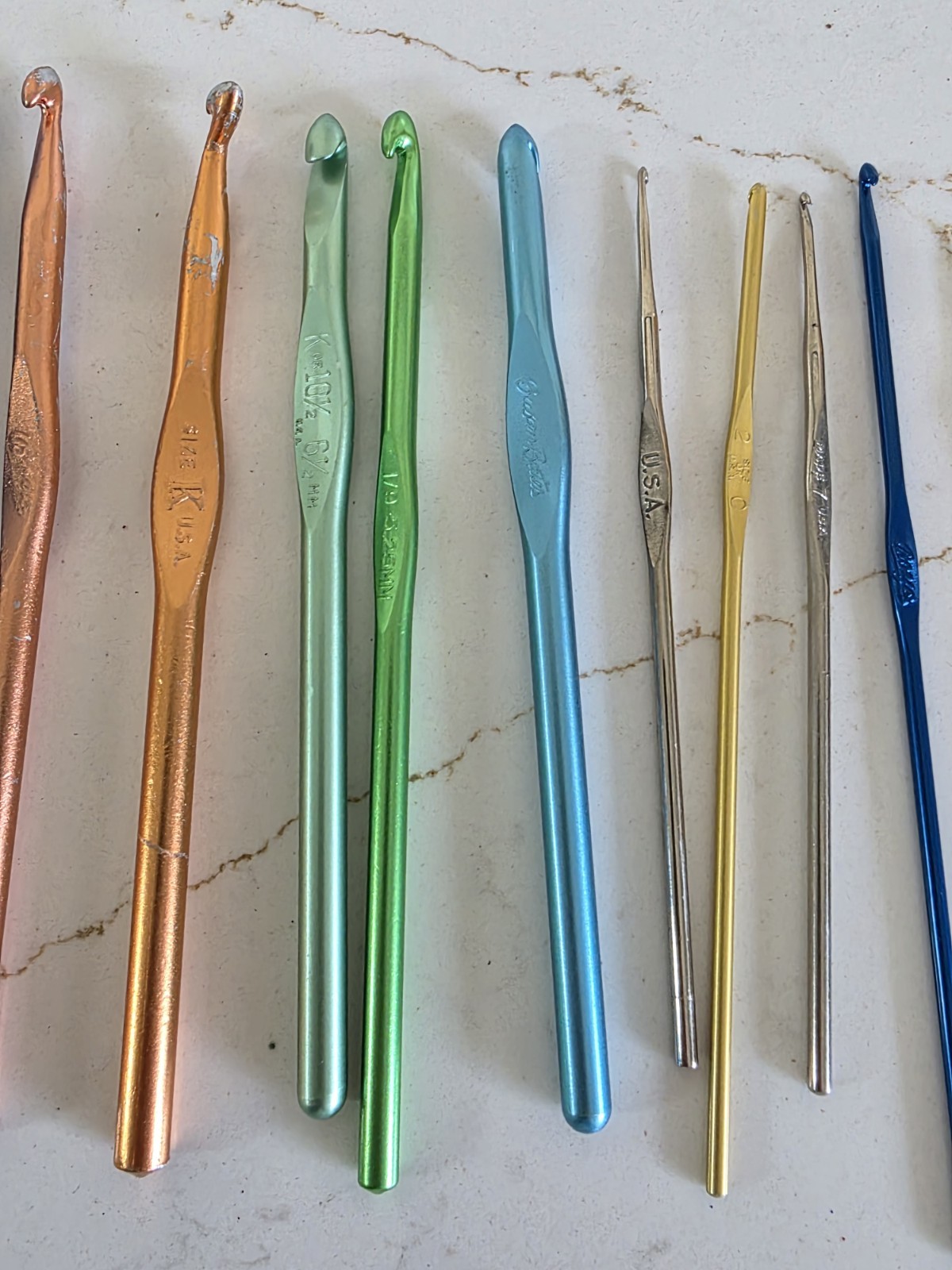 Susan Bate & Boye Crochet Hooks Various Years/colors