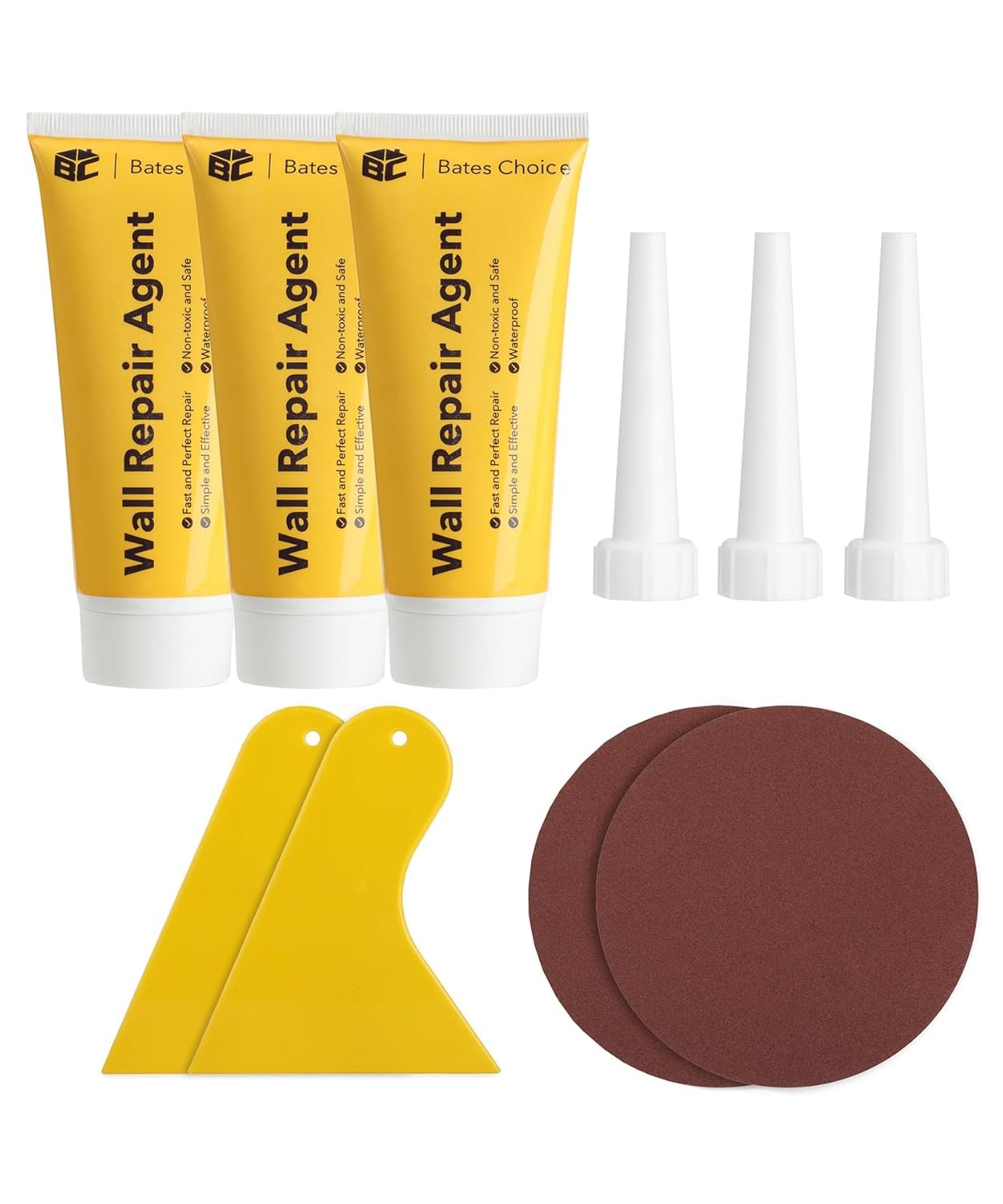 Bates- Trockenbau-Reparaturset, 3 Stück Wandspachtel-Reparaturpaste (je 120...