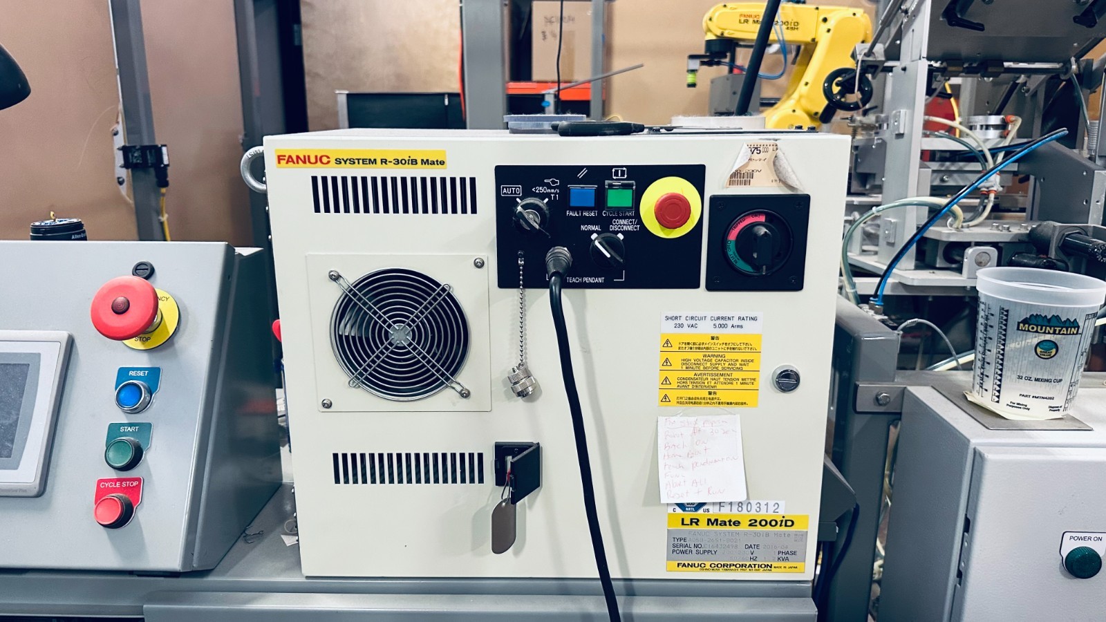 FANUC LR Mate 200iD 4S Robot w/ Teaching Pendant & R30iB Mate Plus Controller