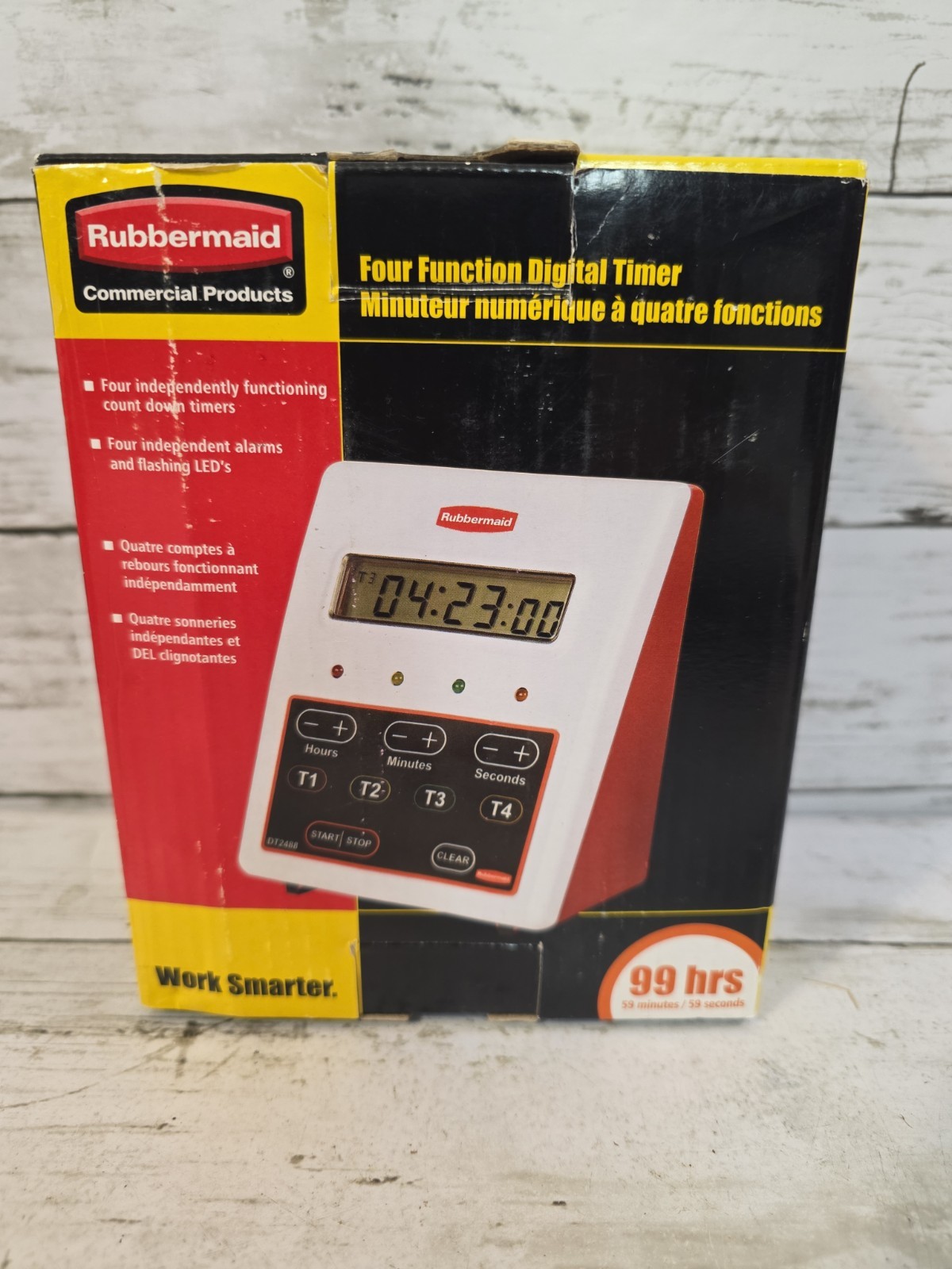 Vintage 4 Rubbermaid Four Function Commercial Timer - DT2488 Rare Brand NOS New