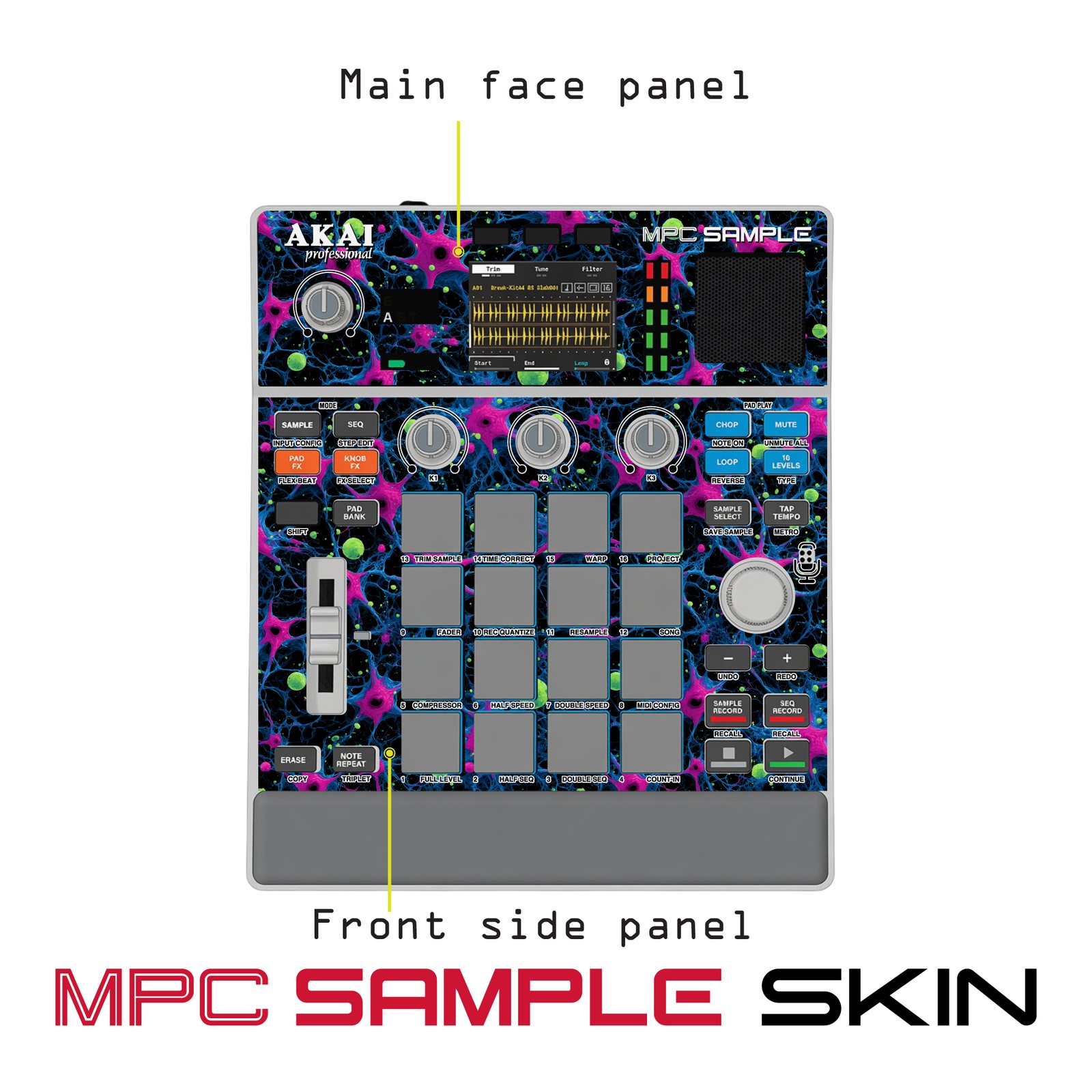 Akai MPC Sample Skin / Neon Neural Pulse