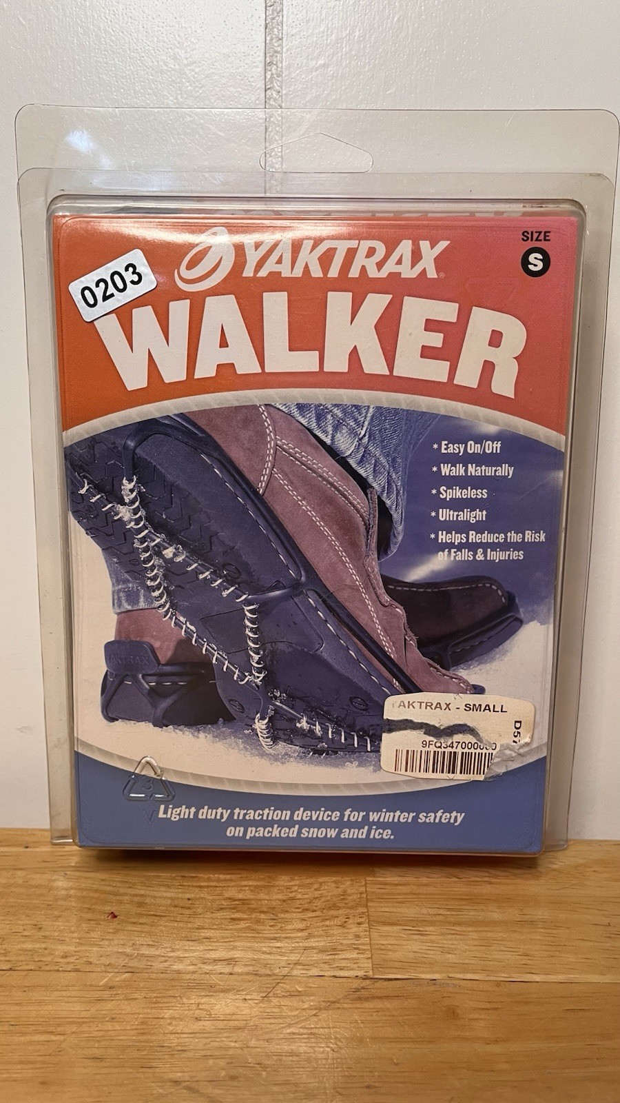 YakTrax Walk Winter Snow Ice Traction for Boots and Shoes Size Small S0204.03