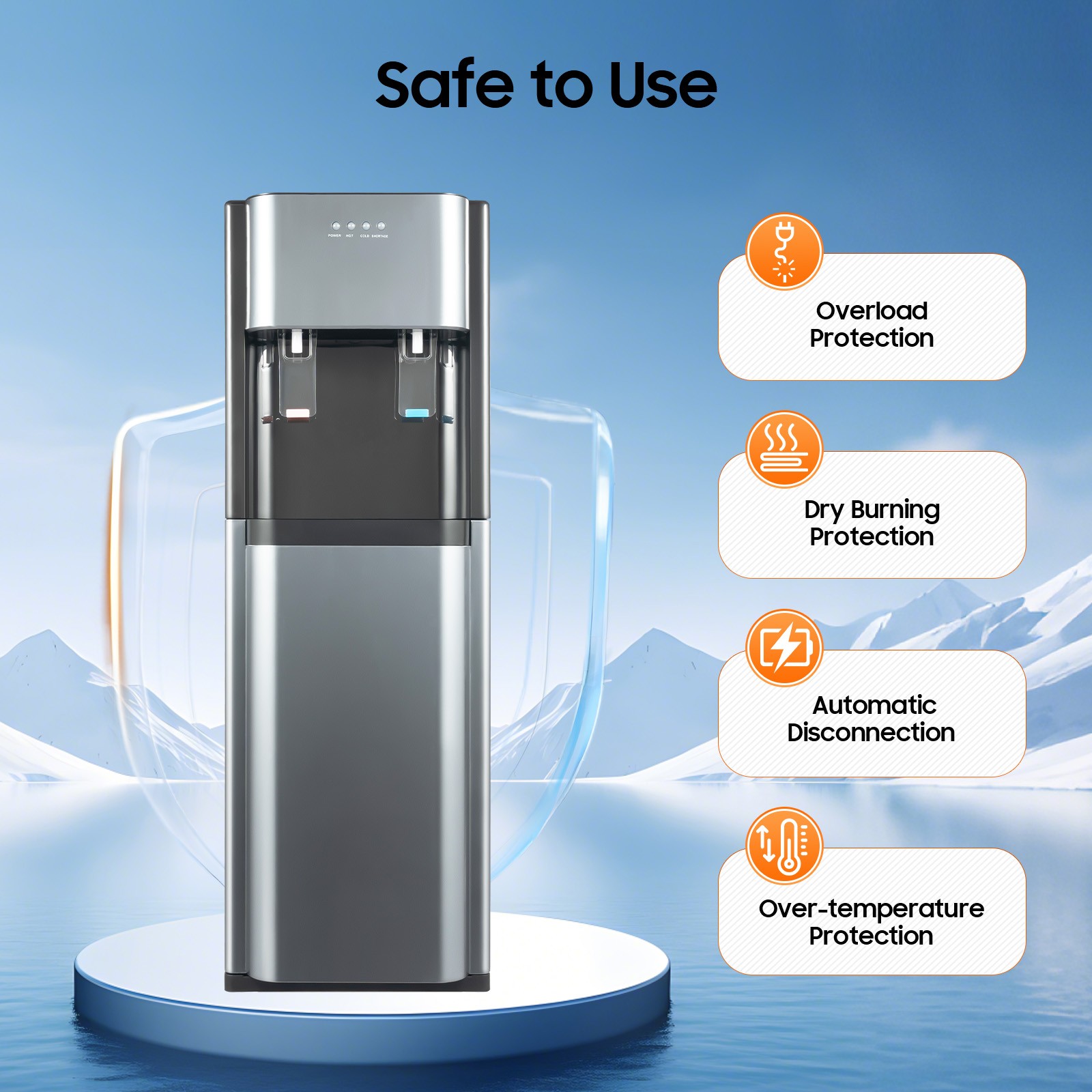 Water Dispenser Office Drinking Machine Bottom Loading 20L/5.28 Gallon Home
