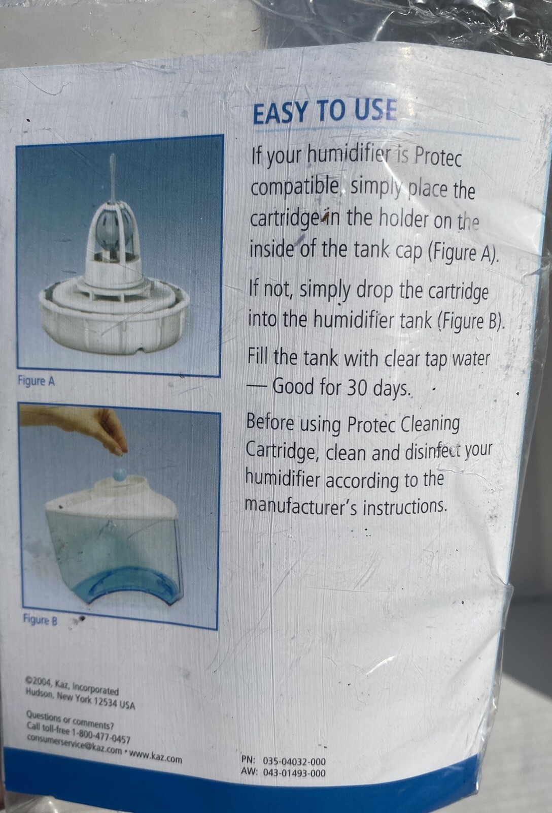 Protec Humidifier Antimicrobial Cleaning Cartridge Replacement New