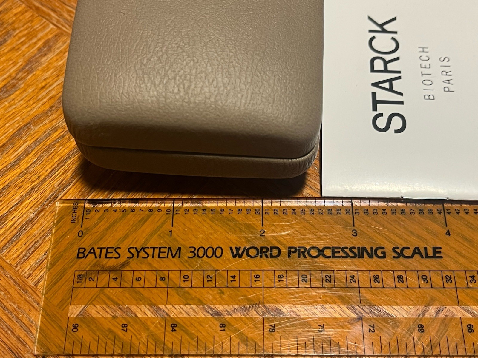 Starck Eyeglasses Case Only Hard Clamshell Beige With Cloth Replacement