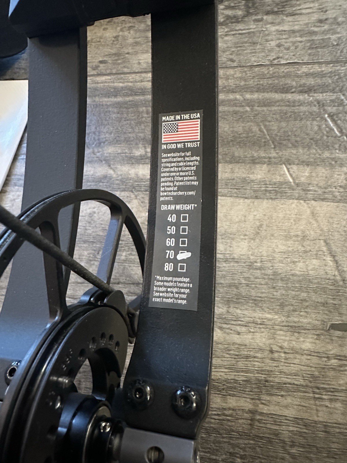Bowtech Carbon One X Custom Compound Bow
