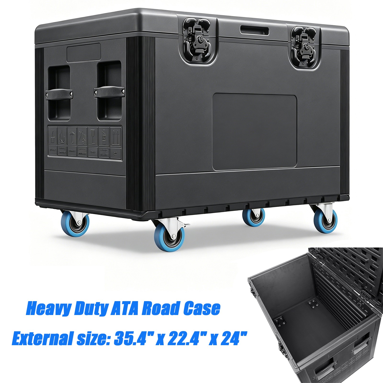 Heavy Duty ATA Rolling Road Case 35''Cable Trunk Road Case for Pro Audio Storage