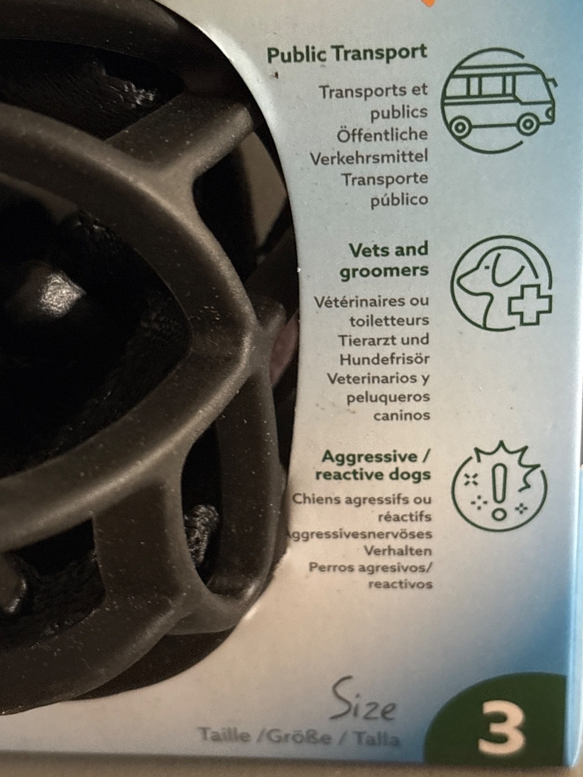 Baskerville Ultra Muzzle for Dogs - Size 3 - Adjustable & Comfortable - New