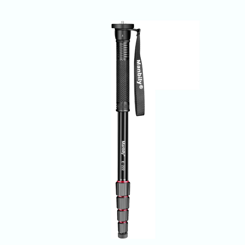 Manbily Camera Monopod, E-222 (Red&Black）Portable Camera Monopod NEW ARRIVAL