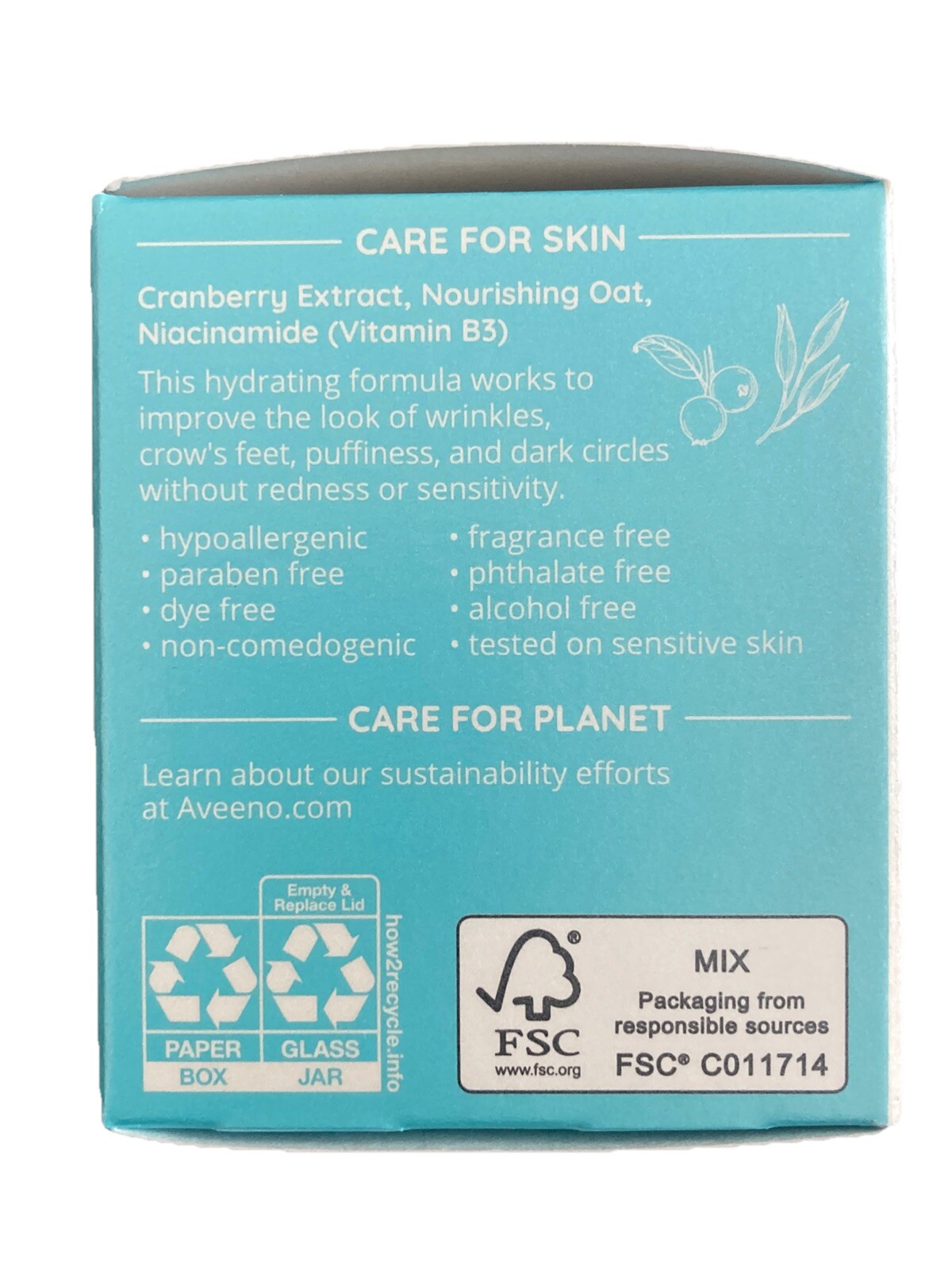 Aveeno Calm & Restore Age Renewal Under Eye Gel Fragrance Free 0.5oz