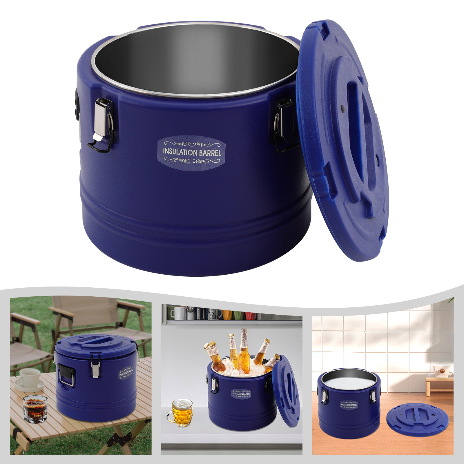 Blue Insulated Bucket,Insulated Soup Container,Commercial Insulated Bucket NEW