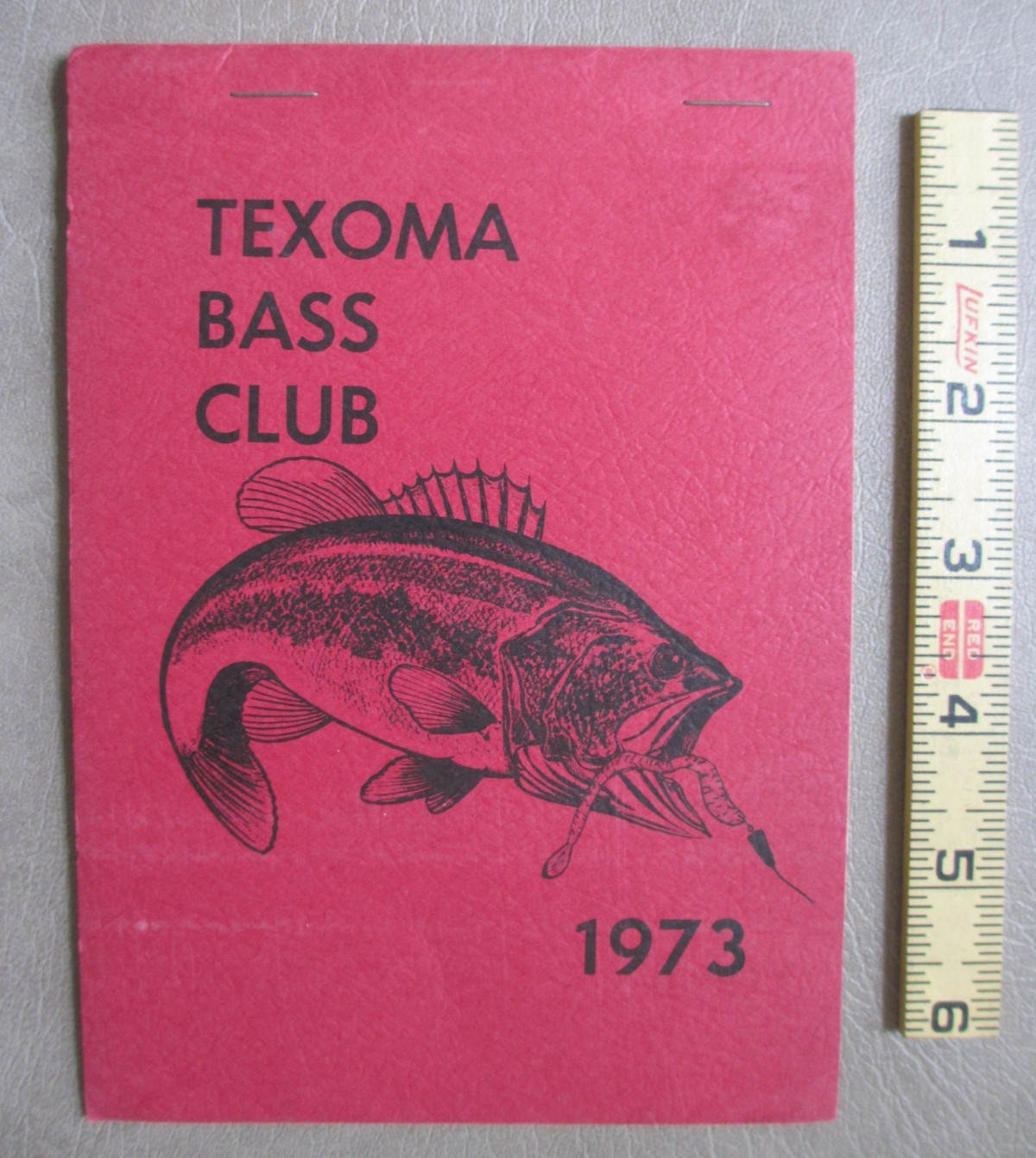 Vintage Texoma Bass Club Texas 1973 Awards Tournament Winners Booklet Membership