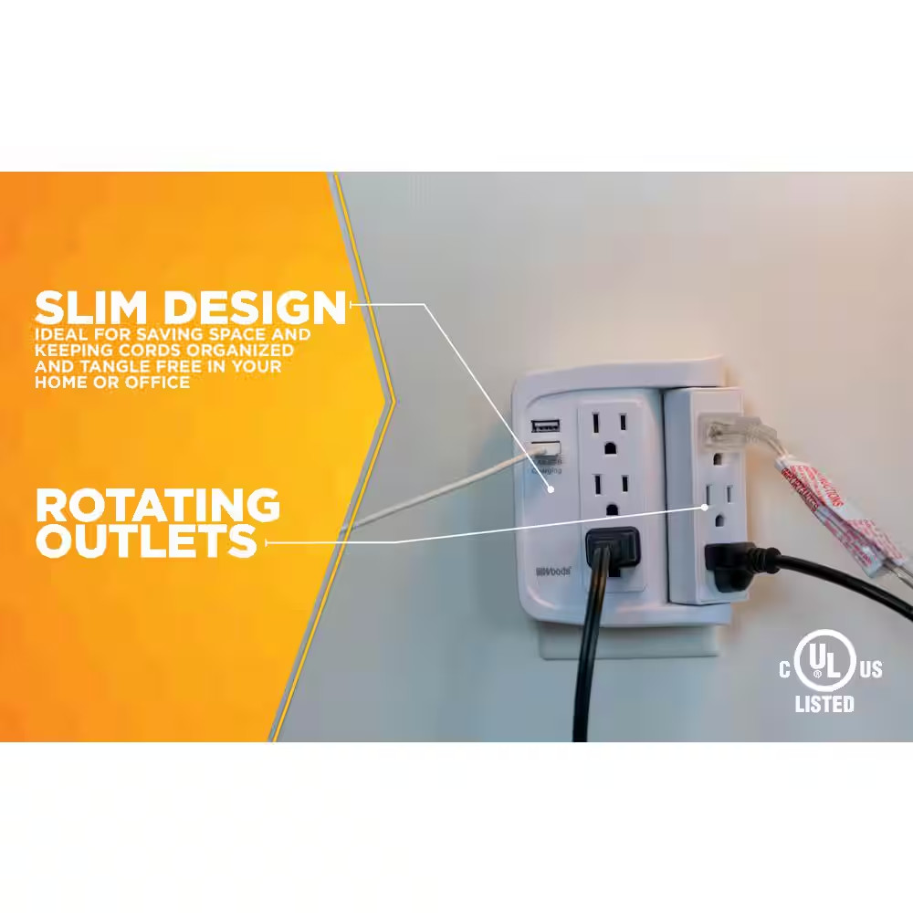 6-Outlet Surge Tap with Phone Cradle