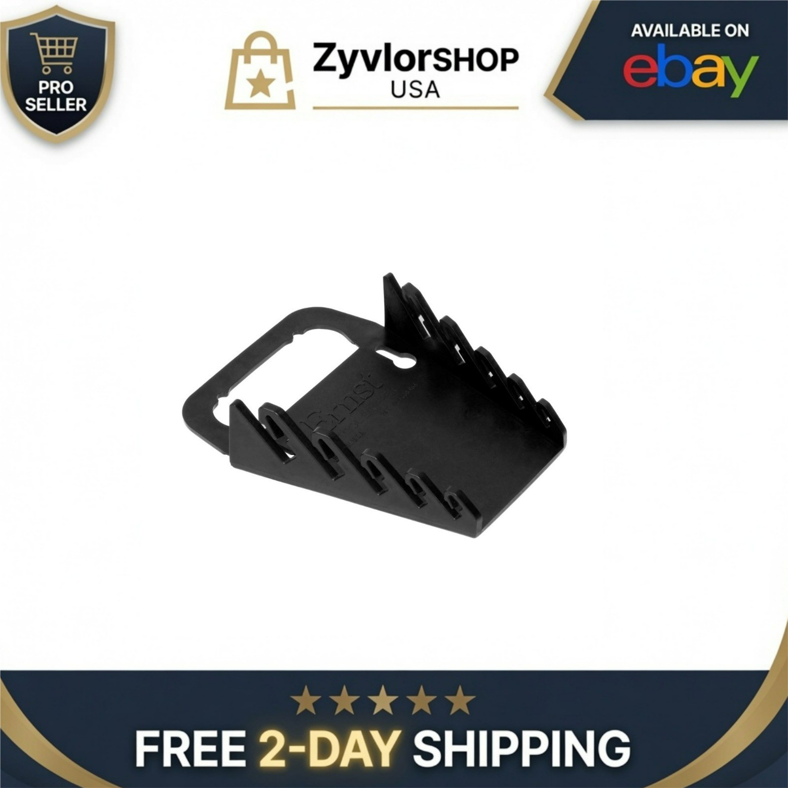 Ernst Manufacturing Gripper Wrench Organizer - 5 Tool Storage, Black