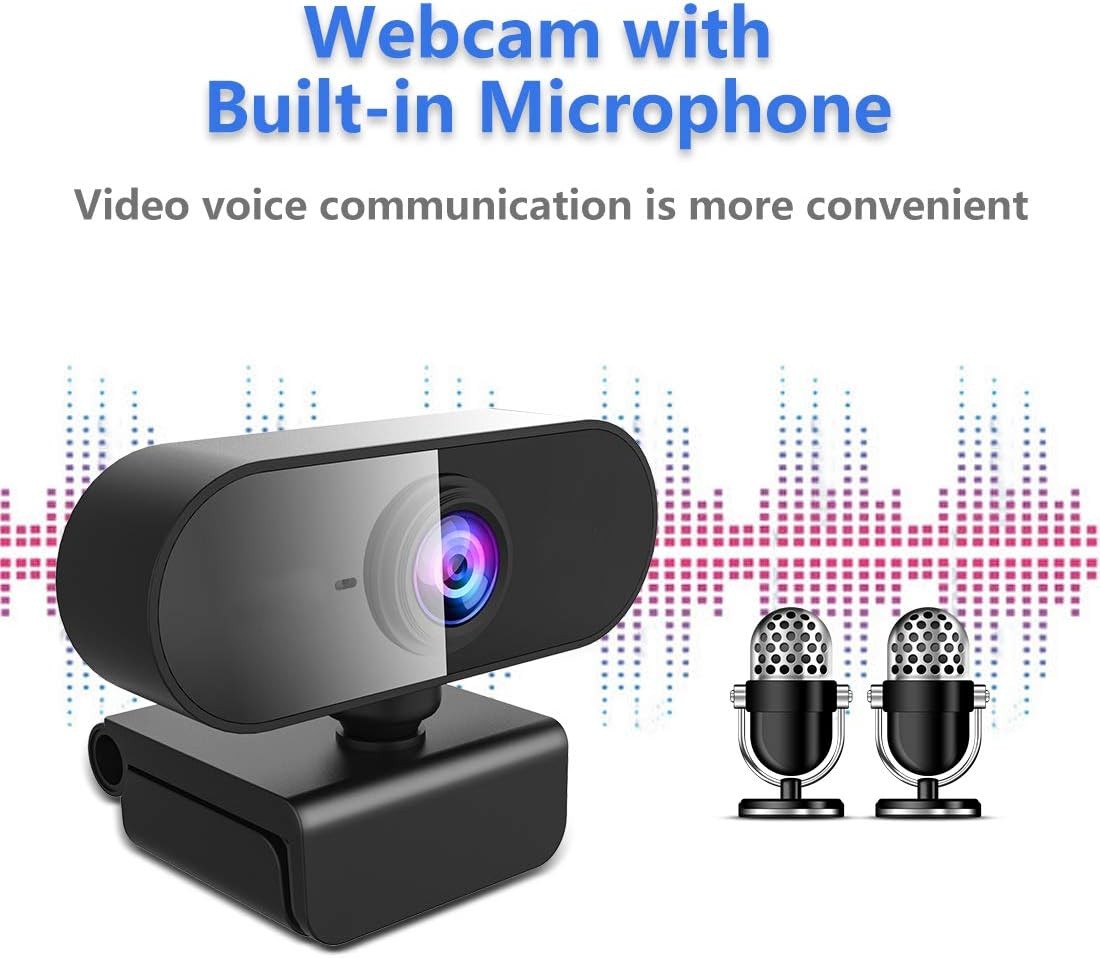 1080P WEBCAM HD CAMERA Laptop Desktop PC Wide Angle Web Video With Microphone