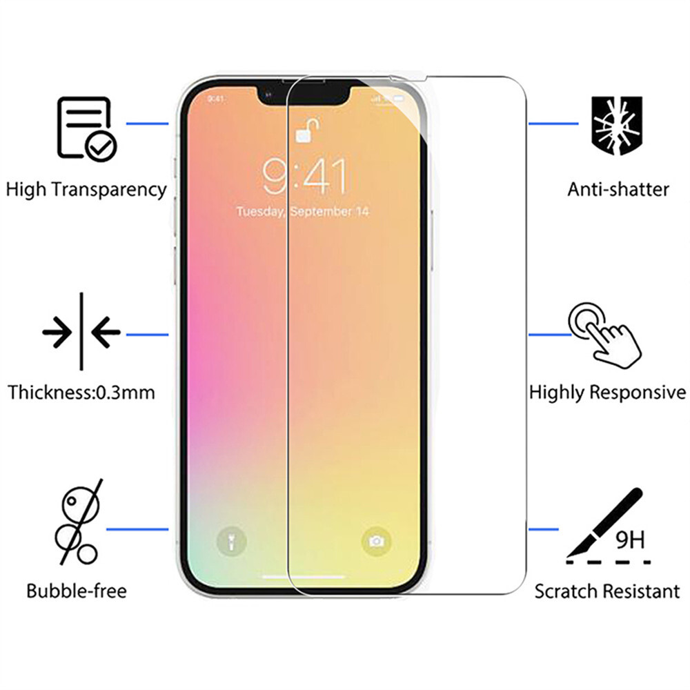 Front + Back Tempered Glass Screen Protector For iPhone 17e Air 16e 14 Pro 15 SE