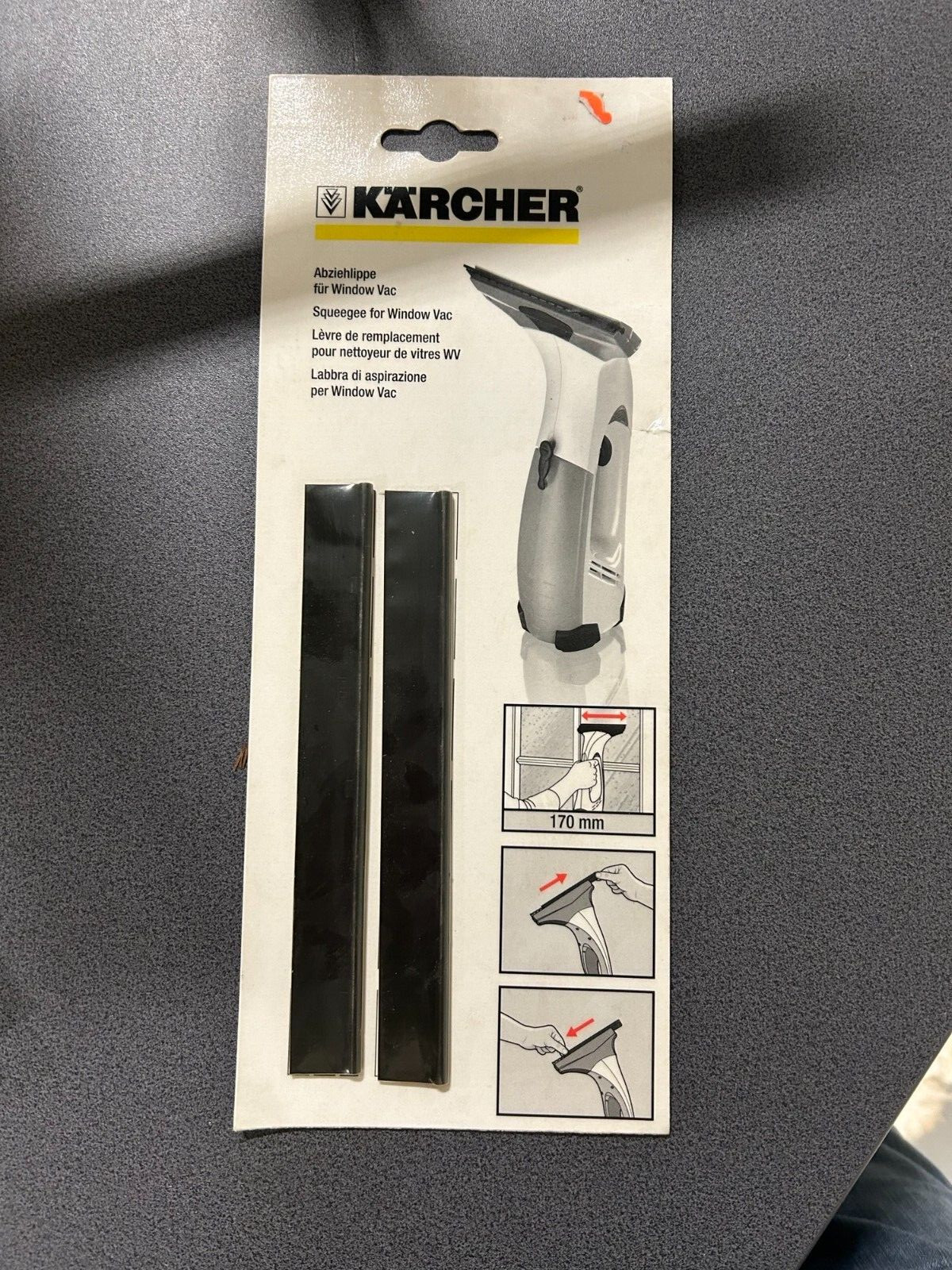 Karcher WV Window Washer Replacement Squeegee Set 26331040...New!