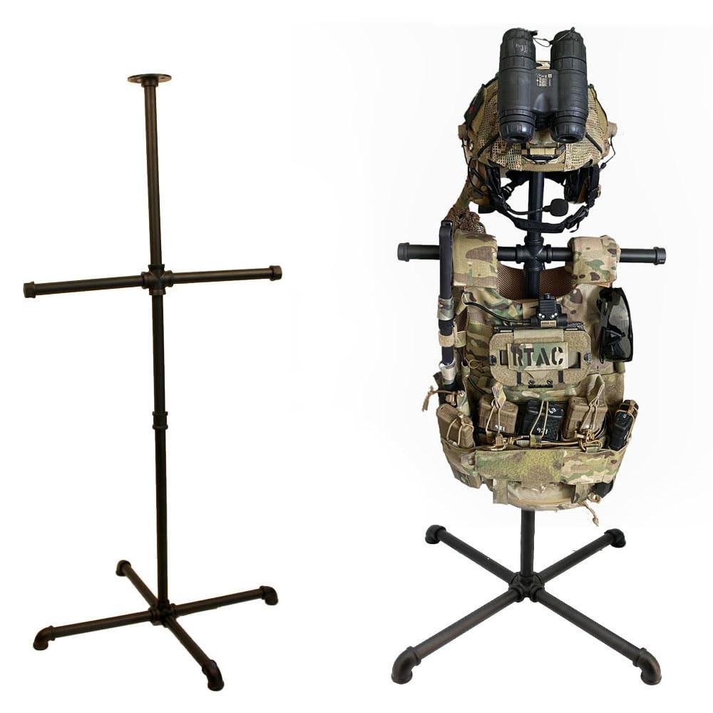 WANLIAN body armor stand - Tactical Vest Hanger for Police and Duty M, black