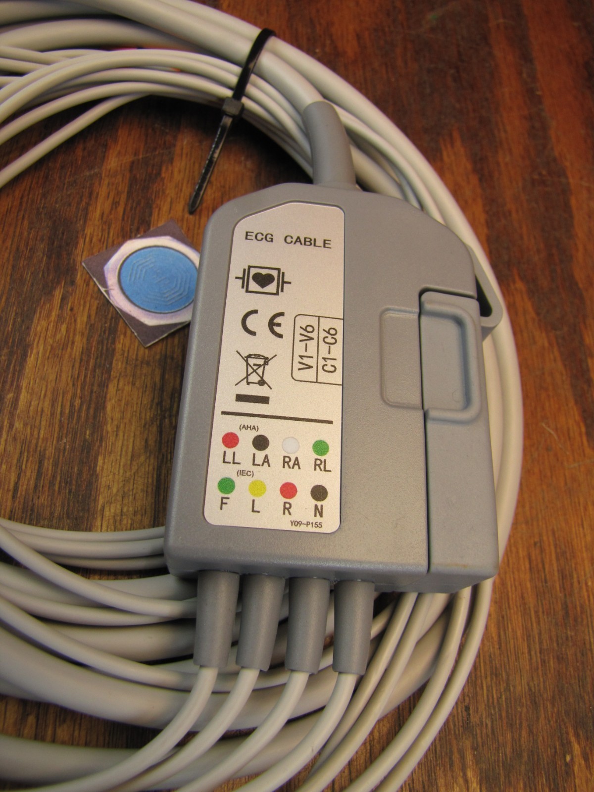 Elecotek 4-Lead ECG Leadwire Set Snap Connectors 28132