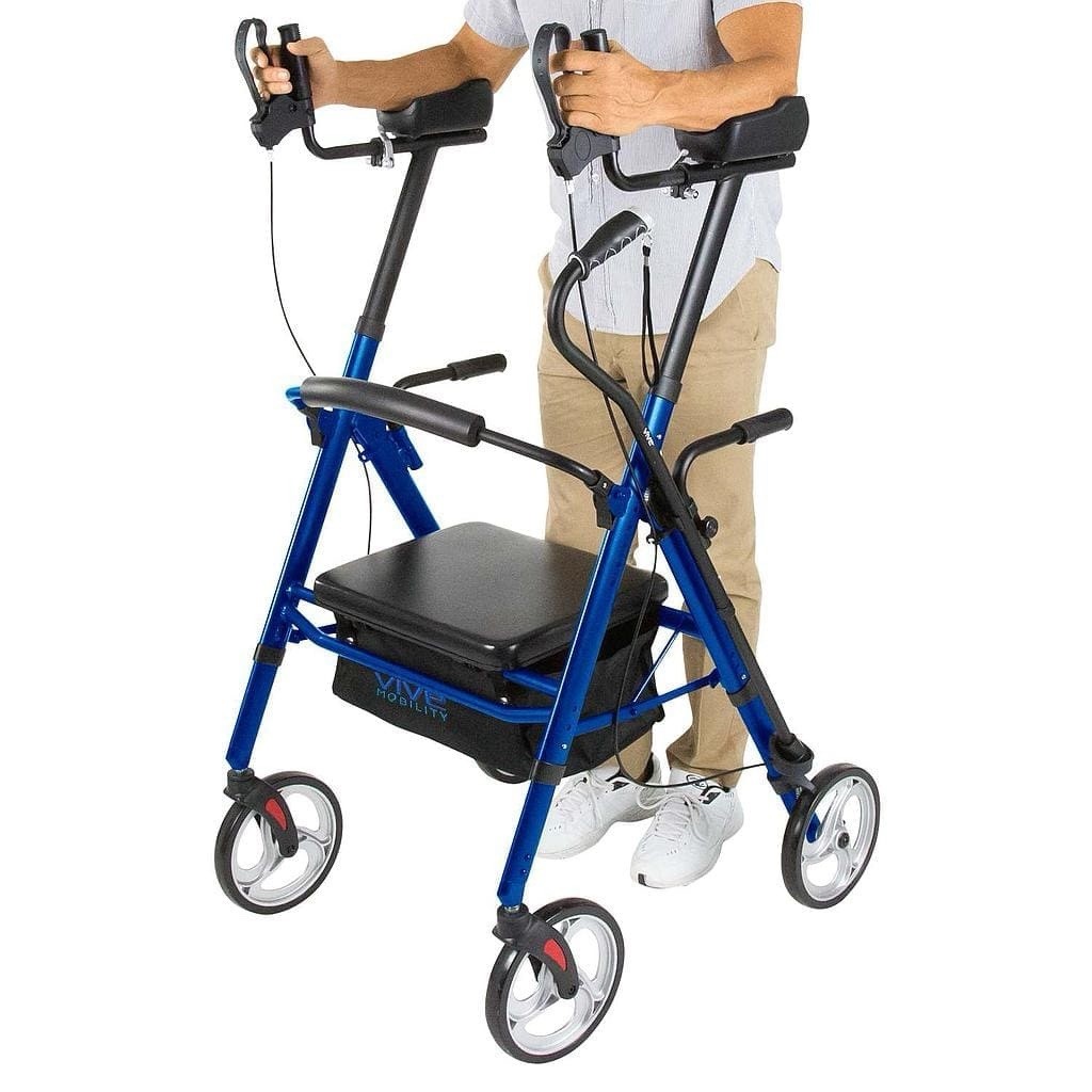 Vive Mobility Walker Series T Upright Mobility Aid Blue