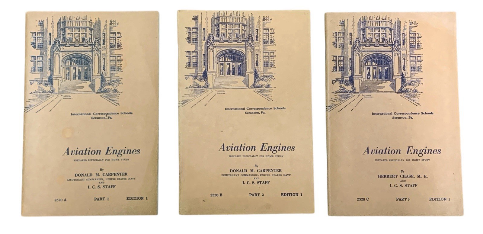 INTERNATIONAL CORRESPONDENCE SCHOOLS Aviation Engines Manuals Set 3 Parts 1929