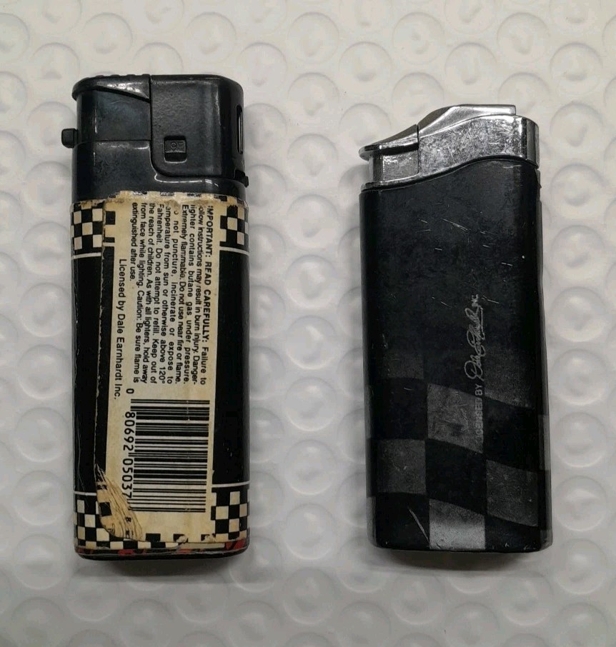 2 Used Refillable Dale Earnhardt #3 Lighters Used