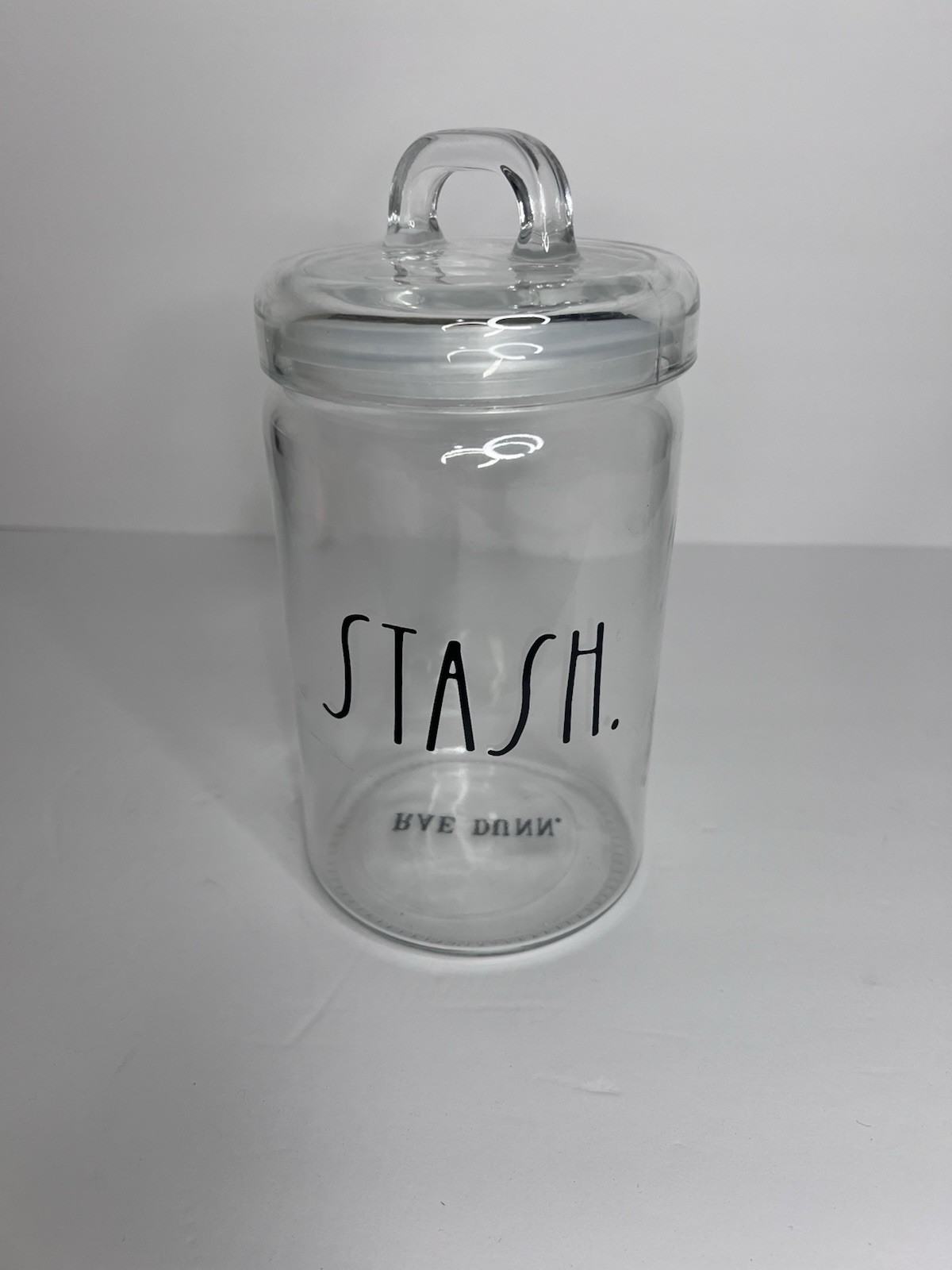 Rae Dunn Stash Glass Canister