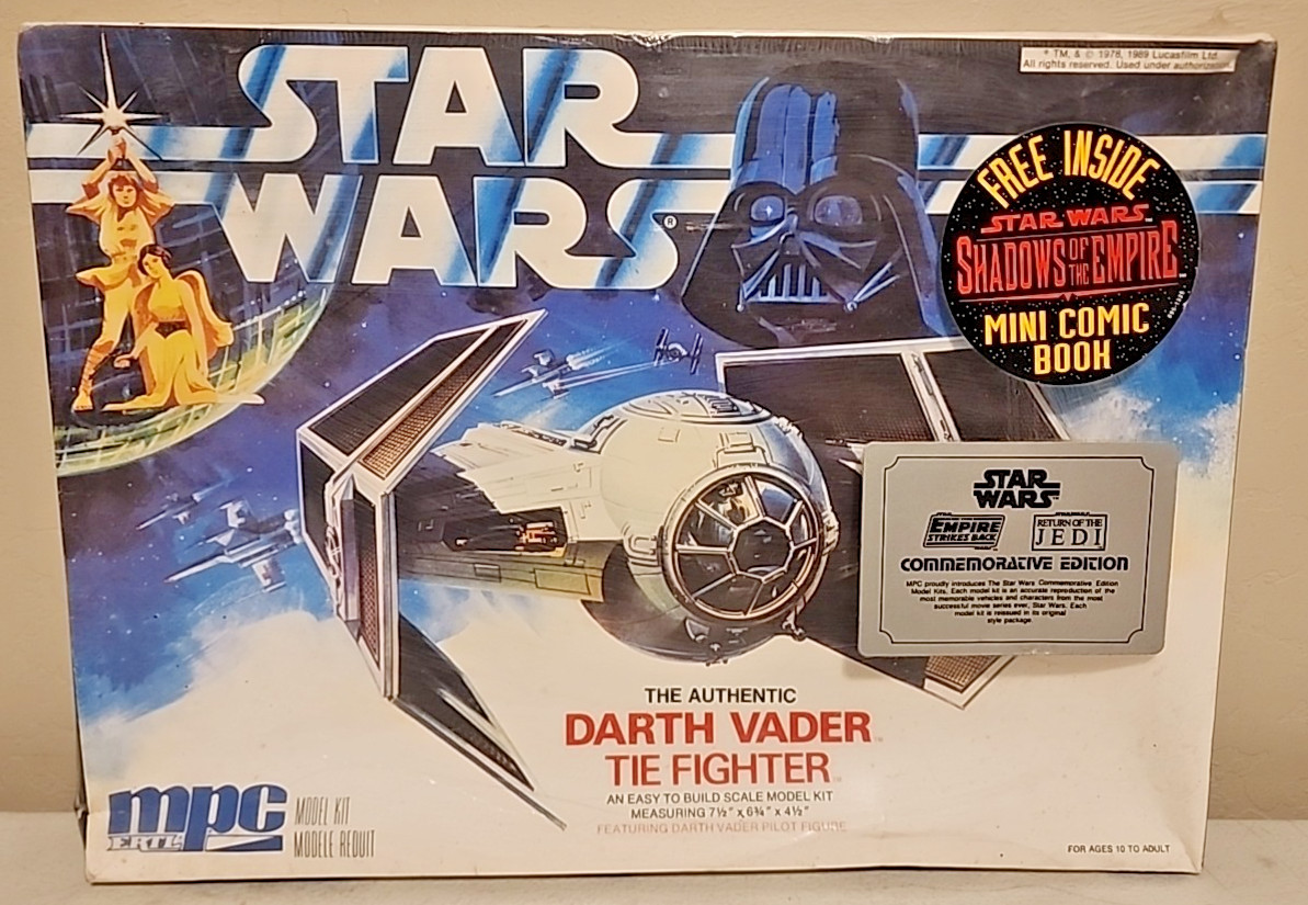 MPC Star Wars Darth Vader Tie Fighter Kit # 8916 Factory Sealed Dented Box