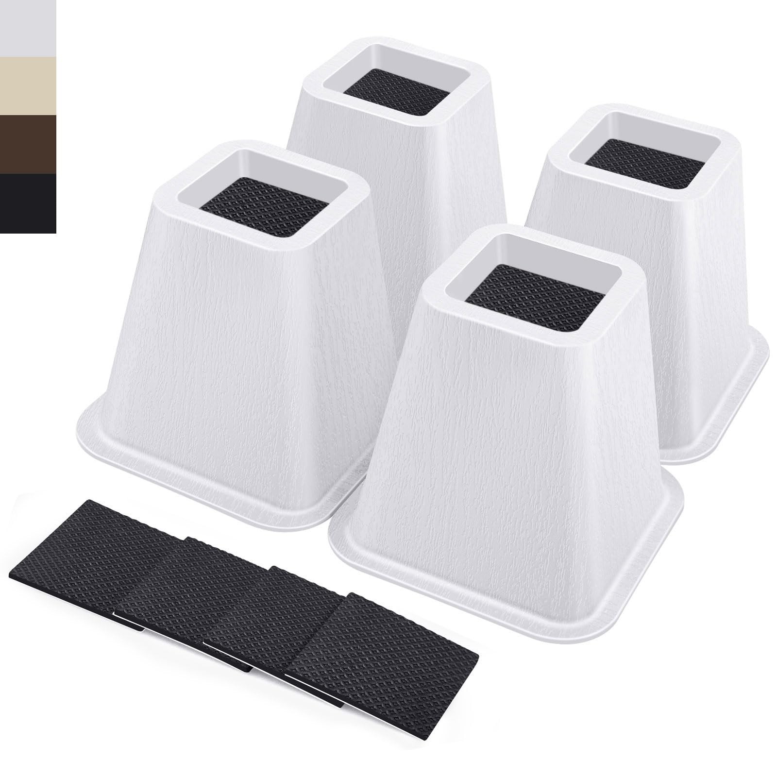 6 Inch Heavy Duty Bed Risers, Furniture Risers for Desk, Chair, Table or Sofa...